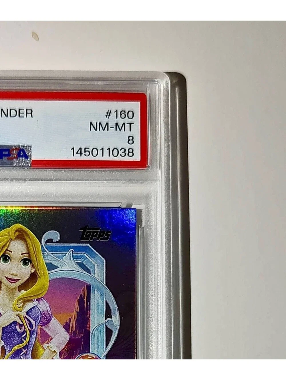 Rapunzel 2025 Topps Disney Cartoon Princess #160 Card Tangled PSA 8